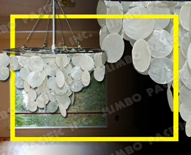 Projeto de microplaquetas redondo de Capiz para o candelabro do capiz